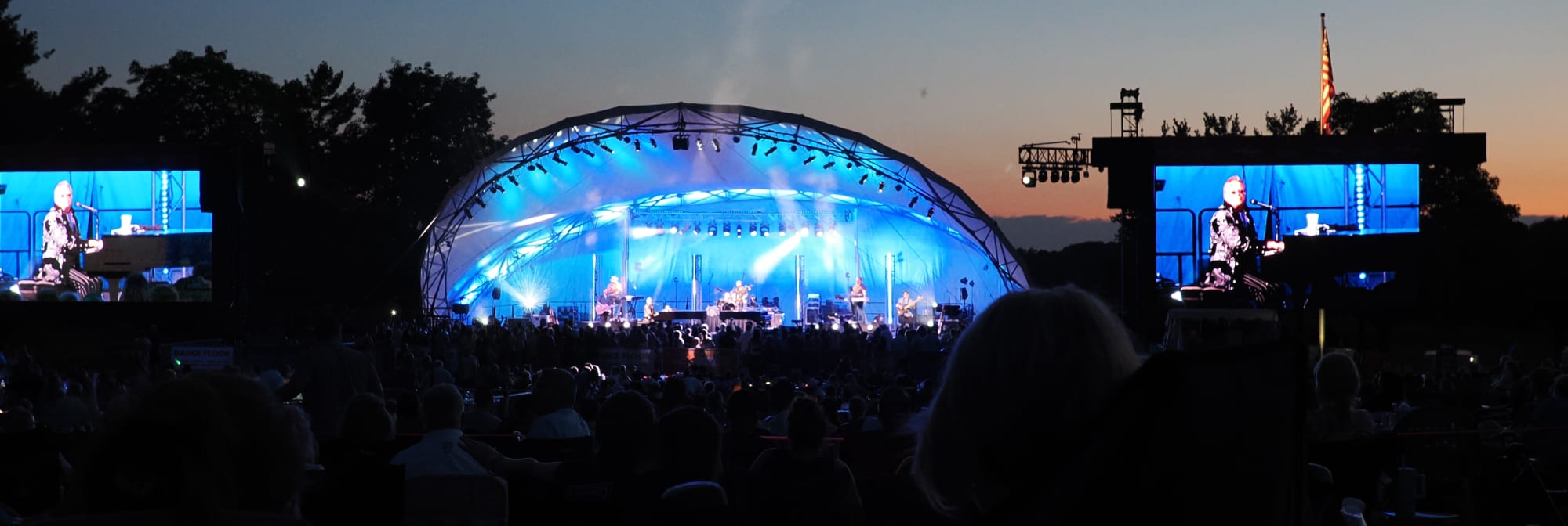 outdoor concert venue at sunset Bloomington